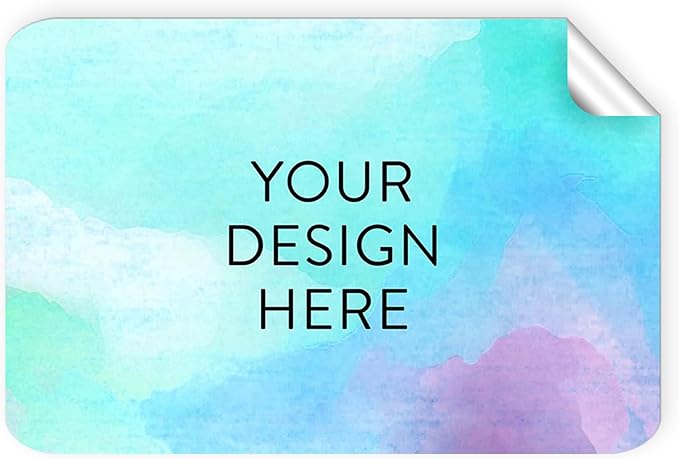 100 Custom Vinyl Stickers - Upload Your own Image, Text, Design, Logo - Personalized Logo Labels for Handmade, Packaging, Bottle, Jars, Candle, Brand Stickers (Sky Blue, 6x4)