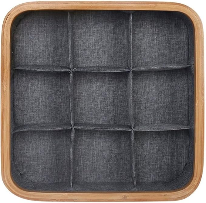 Drawer Organizer Storage Box Cotton Linen Fabric Container for Wardrobe Closet Organization Home Storage Solution Foldable Box for Clothes Underwear Pants(5)