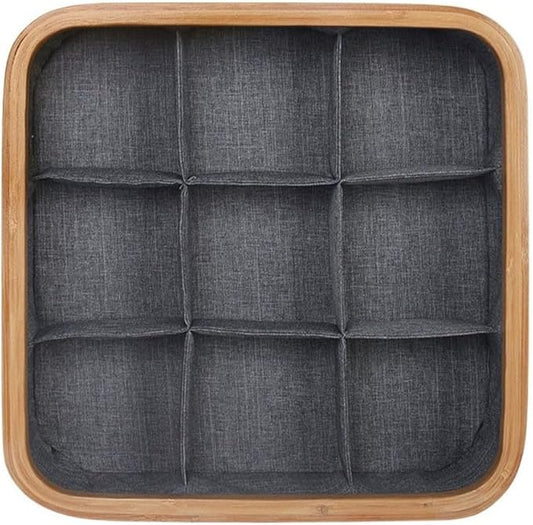 Drawer Organizer Storage Box Cotton Linen Fabric Container for Wardrobe Closet Organization Home Storage Solution Foldable Box for Clothes Underwear Pants(5)