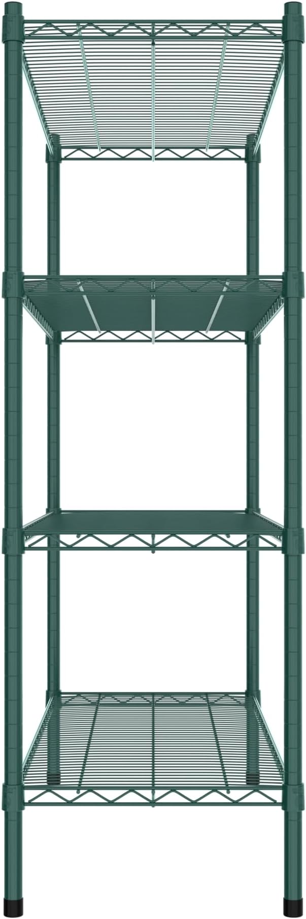 Commercial NSF Listed Green Epoxy Stationary Wire Shelving Kit 18" x 42" x 54", with 4 Shelves Perfect for Warehouse, Walk-in Refrigerator, Freezer, Grocery Store, Restaurant, Dishroom