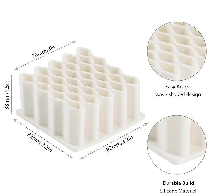 Li & Zhao Ointment Organizer Storage Holder - Makeup Brush Holder Wave Design Pencil Holder Desk Organizer for Ointment Tubes,Makeup Brushes,Pencil Suitable for Office,Home,Classroom,School