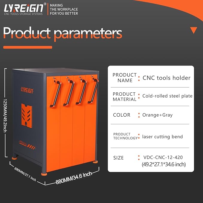 Large Capacity CNC Tool Holder Vertical Drawer Cabinet, Multi-Purpose CNC Tool Storage Cabinet, CNC Tool Storage Rack Equipment for Workers Warehouses Machining Centers