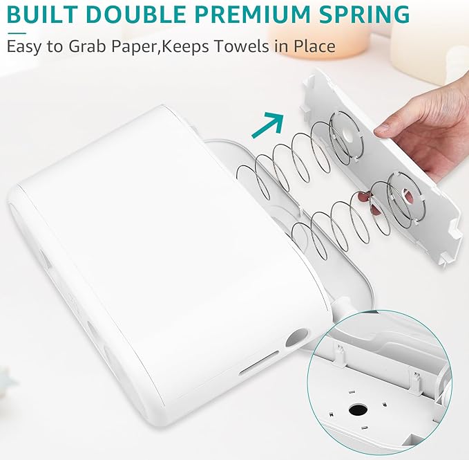 Paper Towel Holder Countertop, Commercial Paper Towel Dispenser, Multifold Trifold Z-Fold Paper Towel Dispenser, Hand Towel Dispenser, Napkin Holder Dispenser for Home Kitchen Restaurant