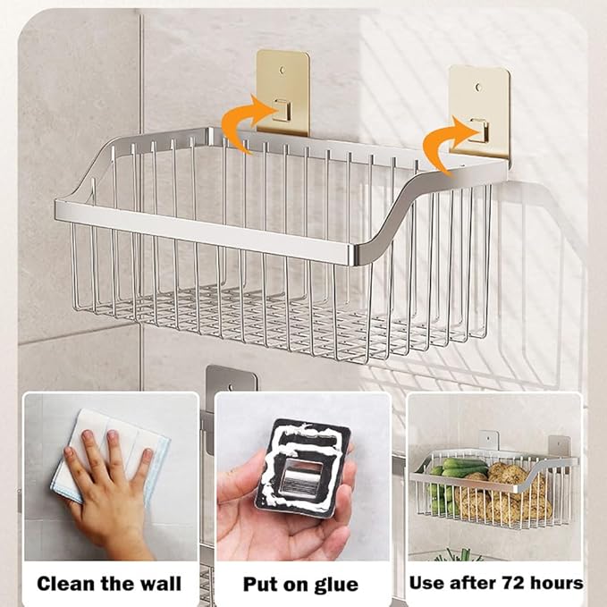 2 Set Fruit Basket for Kitchen, Pantry Kitchen Organizers and Storage, SUS304 Stainless Steel Wire Wall Basket, Onion Potato Vegetable Storage for Countertop Floor Cabinet Shelf