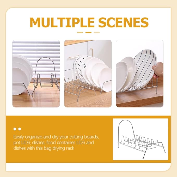 BESPORTBLE Dish Drainer Metal Cabinet Dish Rack Kitchen Counter Organizer Plate Holder Bowl Drying Rack for Kitchen Utensil Storage and Dishware Organization