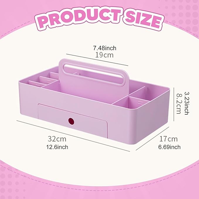 Storage Organizer Sectional Tote Tray Container Makeup Organizer for Shampoo Conditioner Cabinet Crafts Soap Dispenser