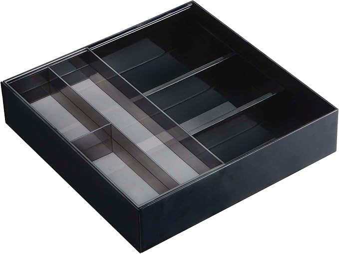YAMAZAKI Home Tower Expandable Cutlery Drawer Organizer - Kitchen Silverware Utensil Storage Tray - Abs Plastic
