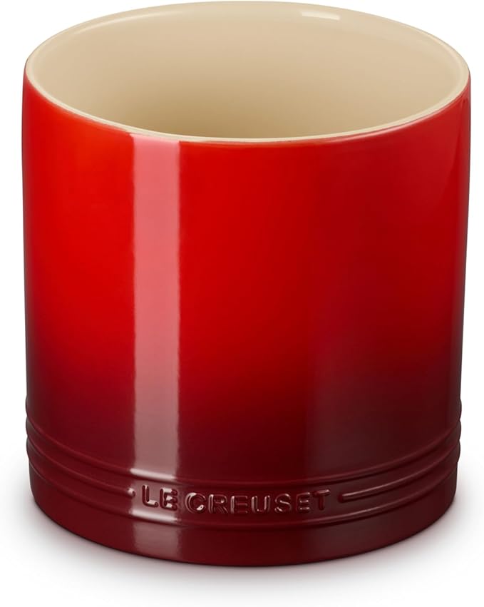 Le Creuset Stoneware Signature Utensil Crock, 2.7 qt., Cerise