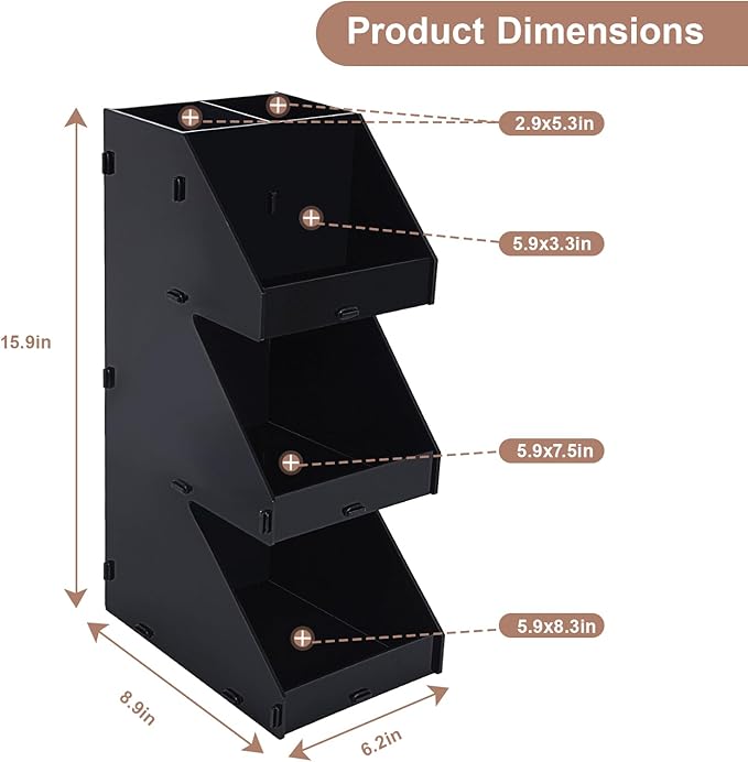 Sauce Packet Organizer, Suitable for Organizing Ketchup Packets, Hot Sauce Packets, and Condiment Packets, 3-Tier Design with Straw Holder, Easy Assembly Space-Saving Kitchen Storage, Made of Acrylic