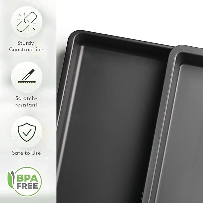 Expandable Utensil Drawer Organizer, Adjustable Silverware Tray for Kitchen Drawer, Cutlery & Flatware Holder with 3 Compartments, Black