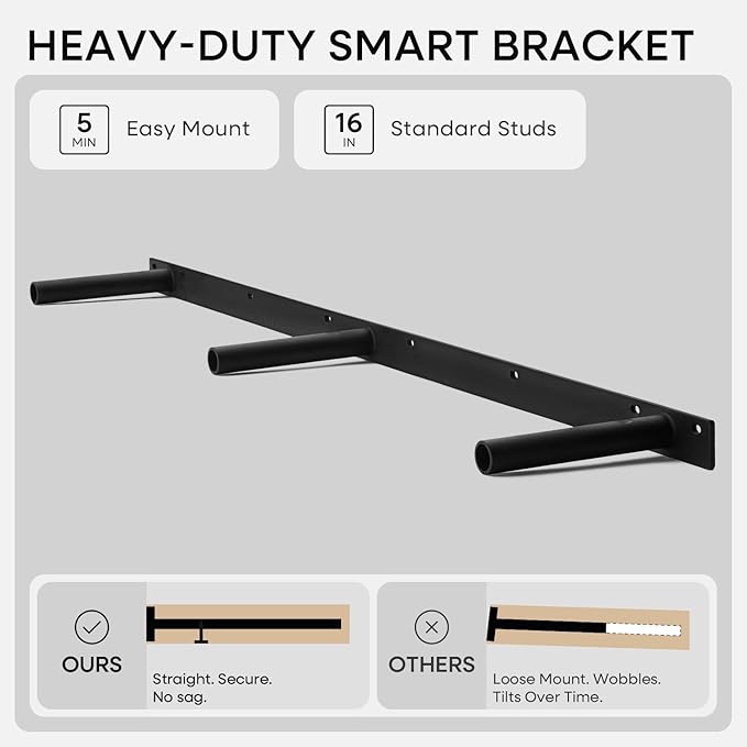 Homeforia Black Floating Shelf 48 inches, High End Solid Real Wood 48 inch Long Floating Shelves for Wall, Black Wooden 48inch Large Floating Shelves, Heavy Duty Bracket, 48 X 6.5 X 1.75 in, Set of 2