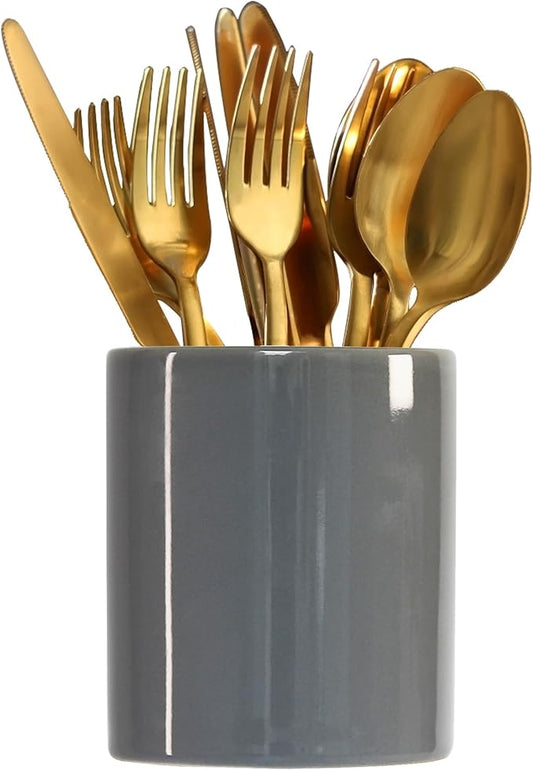 Grey Spoon Holder,Cutlery Holder for Kitchen, Buffet Dining