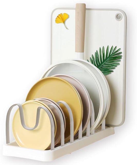 Adjustable Baking Rack/Baking Sheet Organizer: Organize Your Cookie Sheet Baking Pan, and Trays for Effortless Kitchen Storage Simplification,Never rust,Standard (khaki)