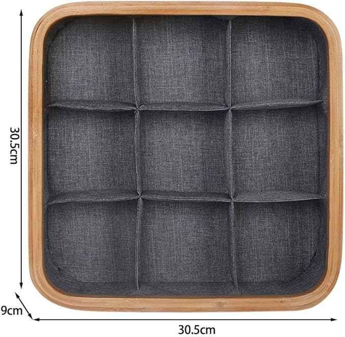 Drawer Organizer Storage Box Cotton Linen Fabric Container for Wardrobe Closet Organization Home Storage Solution Foldable Box for Clothes Underwear Pants(5)