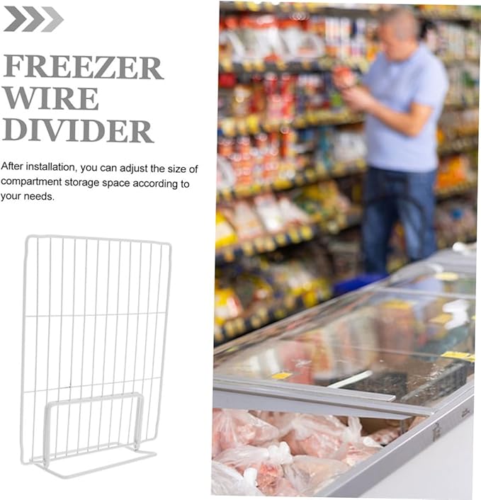 Alipis Refrigerator Divider Organizer Mesh Wire Partition for Freezer and Fridge Shelves Transparent Vertical Storage Rack for Efficient Food Categorization and Easy Access in Home and Supermarket Use