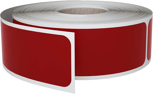 Royal Green Rectangular Labels Stickers 3 x 1 inch (7.5cm x 2.5cm) Red Velvet Sticker Roll - 250 Pack