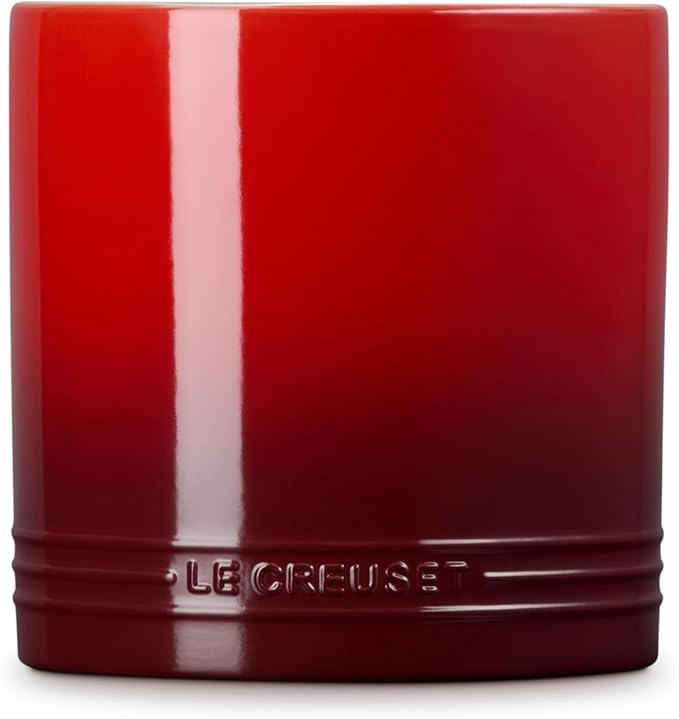 Le Creuset Stoneware Signature Utensil Crock, 2.7 qt., Cerise