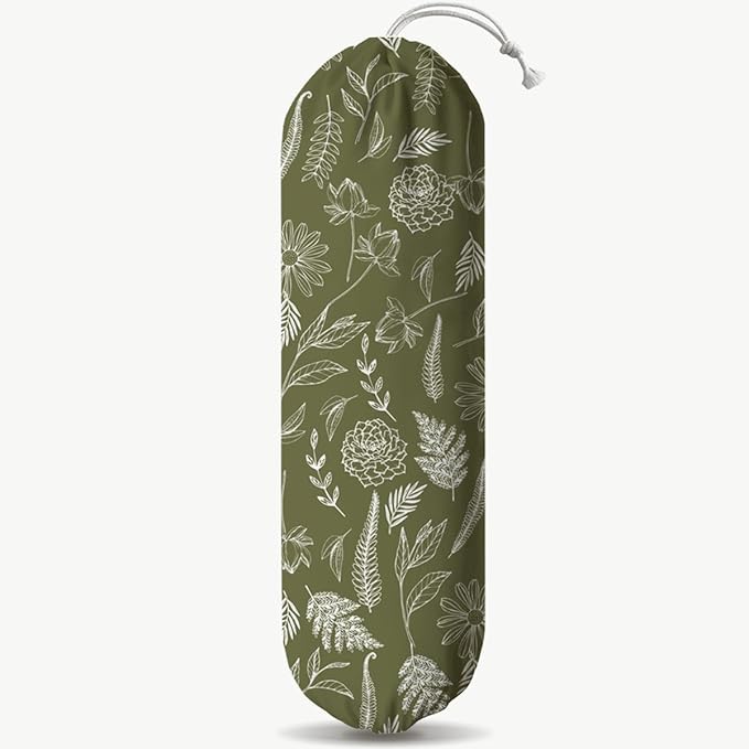 Antique Herbs Garbage Bag, Reusable Plastic Bags Organizer, Shopping Trash Bag Storage Container Dispensers, Kitchen Housewarming Gifts for Women Family Friends Grandma Mom