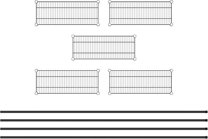 Commercial NSF Listed Black Epoxy Stationary Wire Shelving Kit 12" x 30" x 96", with 5 Shelves Perfect for Warehouse, Walk-in Refrigerator, Freezer, Grocery Store, Restaurant, Dishroom