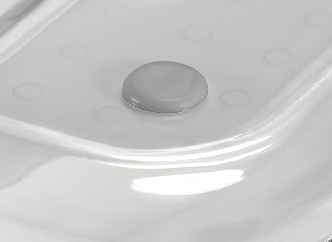 madesmart Utensil Tray - Large | Light Grey | Clear Soft Grip Collection | 3-compartment | Soft-grip Lining | Non-slip Feet | BPA-free