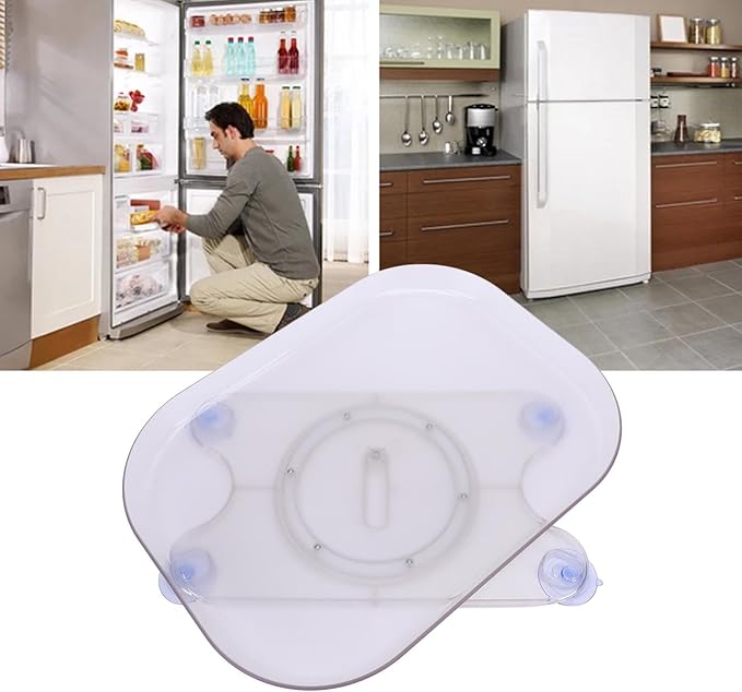 Refrigerator Lazy Turntable Organizer Square Clear Acrylic PET Rotating Fridge Tray for Kitchen Table Top Cabinet Pantry