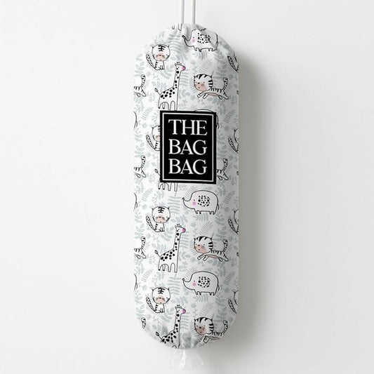 The Bag Bag Grocery Bags Holder, Cartoon Animal Plastic Bags Holder, Reusable Hanging Trash Sack Dispenser, Wall Mount Plastic Sack Storage Container Dispenser, Kitchen Gift For Women Family Friends