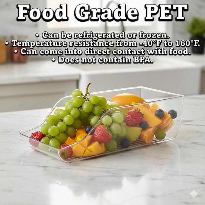 Soda Can Organizer for Fridge or Storage | Clear plastic | Set of 2 | PET