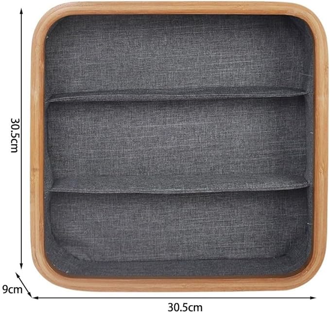 Drawer Organizer Storage Box Cotton Linen Fabric Container for Wardrobe Closet Organization Home Storage Solution Foldable Box for Clothes Underwear Pants(3)