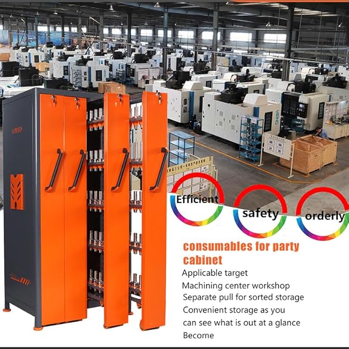 Large Capacity CNC Tool Holder Vertical Drawer Cabinet, Multi-Purpose CNC Tool Storage Cabinet, CNC Tool Storage Rack Equipment for Workers Warehouses Machining Centers
