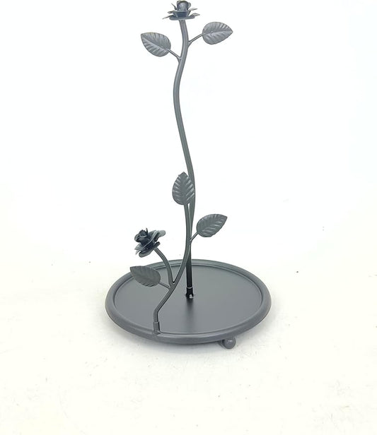 Rose Paper Towel Kitchen Roll Holder | Dark Grey | Elegant Premium Stainless Steel Kitchen Countertop Roll Dispenser