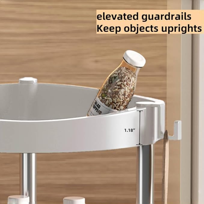 10.01" 2-Tier 360°Rotating Lazy Susan turntable Organizer Spice Rack Organization for Kitchen countertop and Cabinet pantry Organizers and storage(3Grey, Extra Large)
