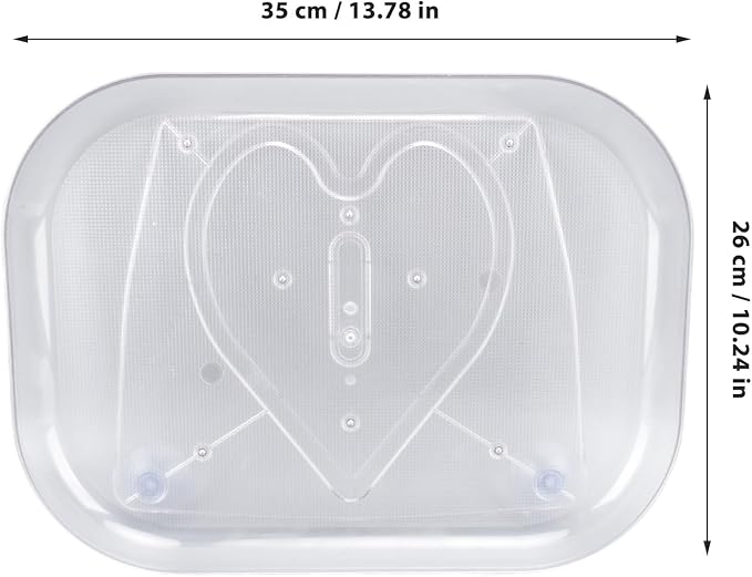 360° Rotating Tray for Refrigerator, Clear Lazy Susan Organizer with Anti Slip Design, Rectangular Fridge Turntable Organizers for Cabinet, Pantry, Kitchen, Bathroom (S)