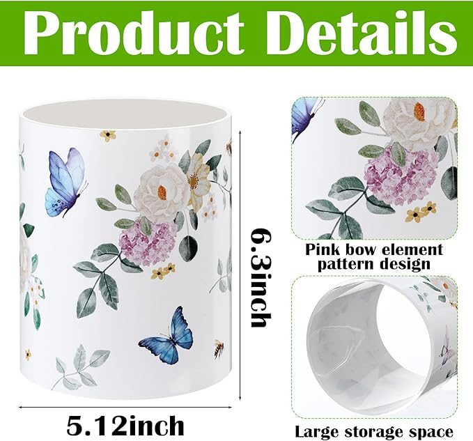 WILLBOND Butterfly Kitchen Decor Acrylic Butterfly Kitchen Utensil Holder Crock Spoon Organizer for Countertop Table Decor Coffee Spoon Holder Jar for Cooking Tools
