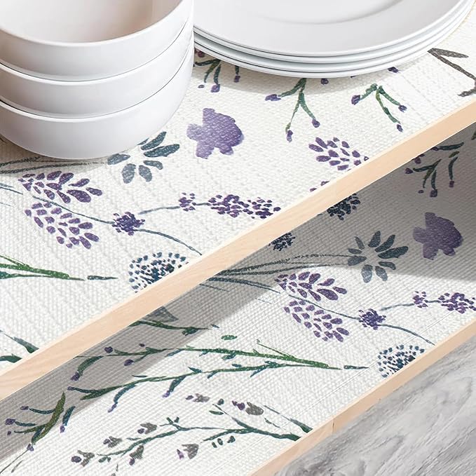 Non-Slip Shelf Liner for Kitchen Cabinets Non Adhesive Strong Grip Drawer Liner,12In x 20Ft,Waterproof Kitchen Cabinet Liner for Shelves,Refrigerator,Dresser,Cupboard Liners,Easy to Clean