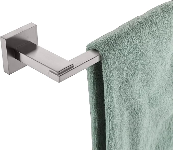 KOKOSIRI Bathroom Towel Holder 12 Inch Bath Towel Bars Kitchen Towel Hanger Necklace Holder Bathroom Accessories Stainless Steel Wall Mounted Brushed Nickel B4006BR-L12
