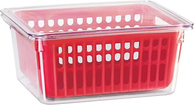 Oggi 5169 Berry Bin - Single Basket, Red