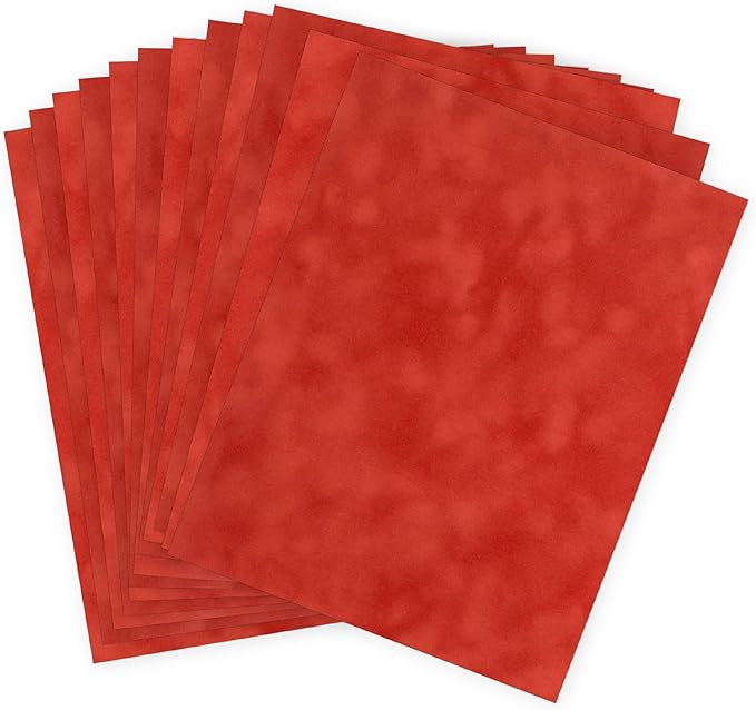 S.E.I Rust Velvet Paper, Felt Fabric For Drawer and Jewelry Box Liner, 8.5" x 11" - 12 Sheets