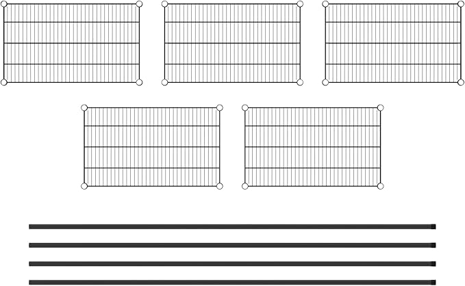 Commercial NSF Listed Black Epoxy Stationary Wire Shelving Kit 18" x 30" x 86", with 5 Shelves Perfect for Warehouse, Walk-in Refrigerator, Freezer, Grocery Store, Restaurant, Dishroom