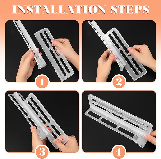SMASOLO Refrigerator Divider Plastic Partition Board Multifunctional Fridge Compartment Separator Food Storage Organizer for Kitchen Pantry 2pcs Large Size
