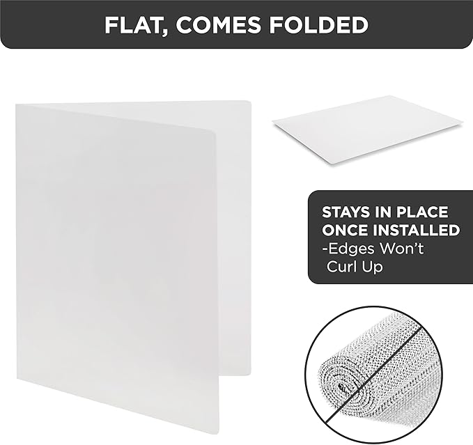 HOLDN' STORAGE Hard Plastic Liner for Pull Out Shelf, Fits Pull Out Cabinet Organizer 13" W x 20" L - Shelf Protector Liner, Clear Frosted