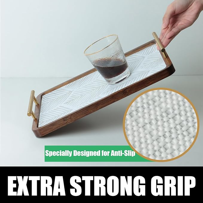 Shelf Liners for Kitchen Cabinets, 24IN x 10FT Non Adhesive and Strong Non-Slip Shelf Cabinet Drawer Liners for Kitchen Wire Fridge, Waterproof Shelf Drawer Liner,Easy to Clean
