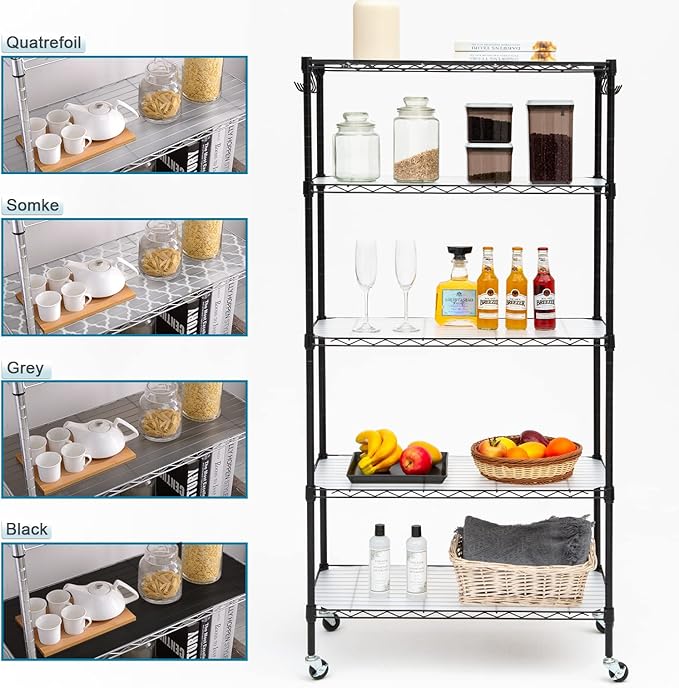 BRIAN & DANY Wire Shelf Liner 14" X 24", Set of 10, Heavy Duty Shelf Liners for Wire Shelving, Waterproof Wire Rack Shelf Cover, Transparent