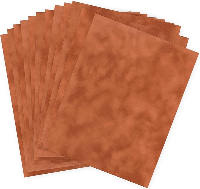 S.E.I Mocha Velvet Paper, Felt Fabric For Drawer and Jewelry Box Liner, 8.5" x 11" - 12 Sheets