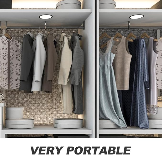Healifty 3pcs Adjustable Tension Shelf Divider for Closet and Wardrobe, Expandable Storage Organizer Rack 32-48cm Length, 10cm Width, Easy Install for Cabinet and Cupboard Storage