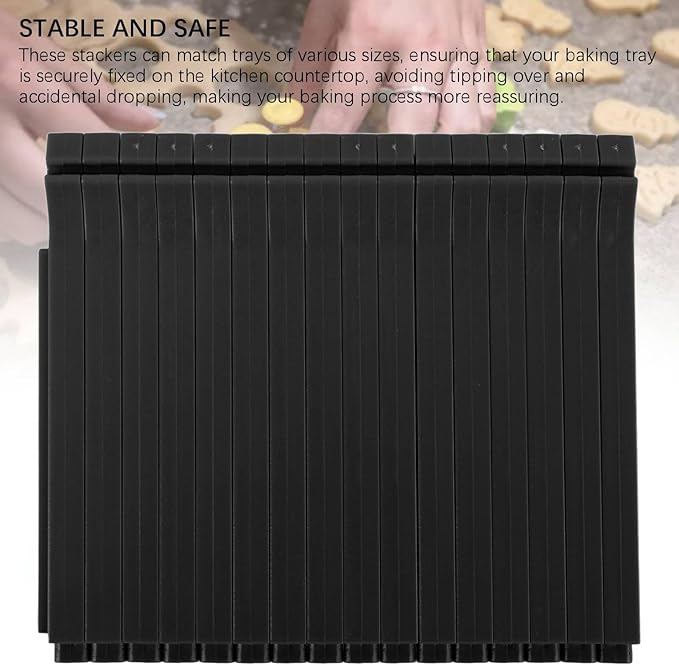 Baking Tray, Sturdy Reusable Plastic Space Saving for Multiple Trays Easy Storage and Cooling, Cooling Rack with Baking Sheet Dividers for Vertical (Long 17-32in)