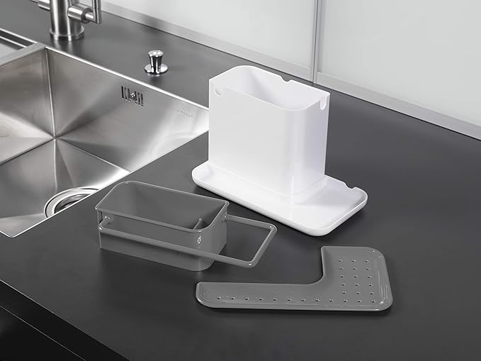 Joseph Joseph Caddy Sink Area Organiser, White/Grey, 13.5 x 20 x 11.5 cm