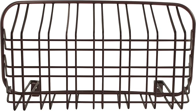 Spectrum Contempo Arched Over the Door Cabinet Organizer Storage Basket for Kitchen Bathroom Under Sink Storage, Fits Most Cabinet Doors Heavy Duty Steel Wire Hanging Basket Kitchen Organizer, Bronze