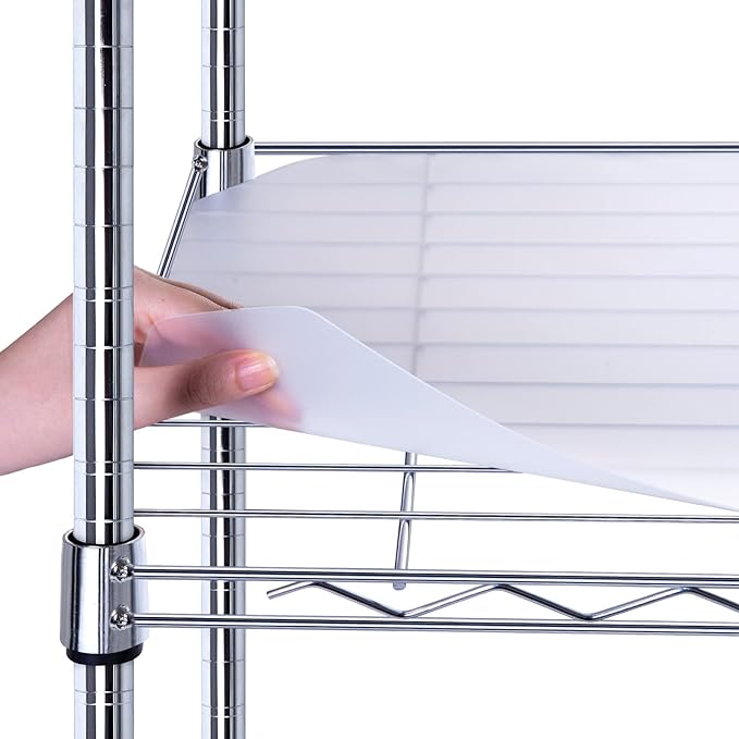 BRIAN & DANY Wire Shelf Liner 18" X 36", Heavy Duty Shelf Liners for Wire Shelving, Waterproof Protector Mats, Set of 5, Transparent
