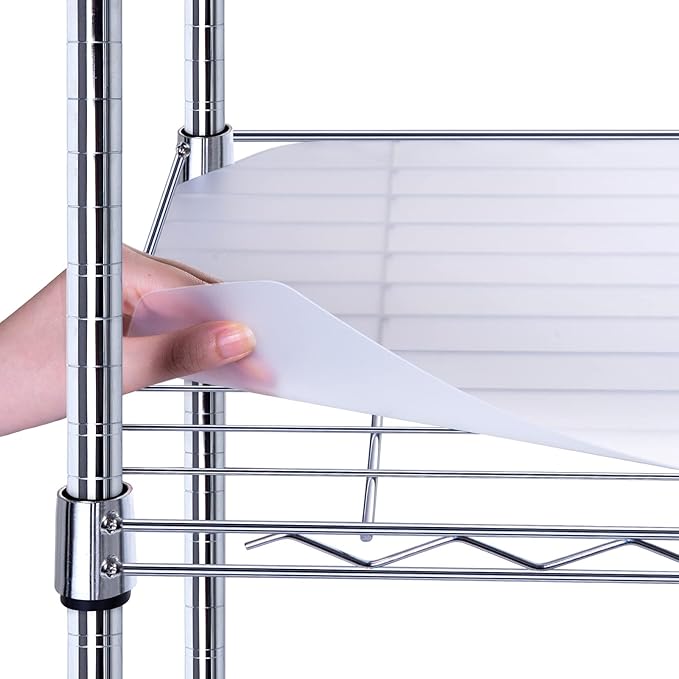 BRIAN & DANY Wire Shelf Liner 24" X 48", Heavy Duty Shelf Liners for Wire Shelving, Waterproof Protector Mats, Set of 4, Transparent