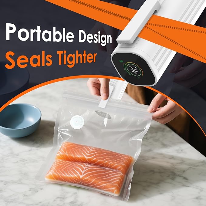 Natupo Vacuum Sealer Bags,Reusable Vacuum Sealer Bags,Can Withstand More Than 100 Washes,Medium Size (30 Bags)